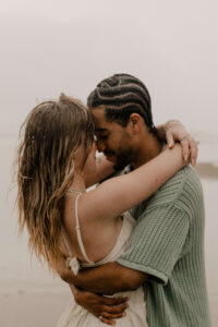 Couple together on the Oregon Coast