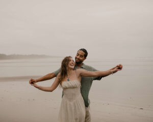 Couple together on the Oregon Coast