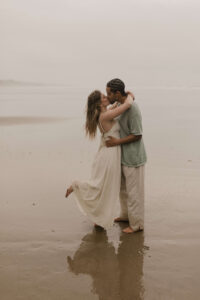 Couple together on the Oregon Coast