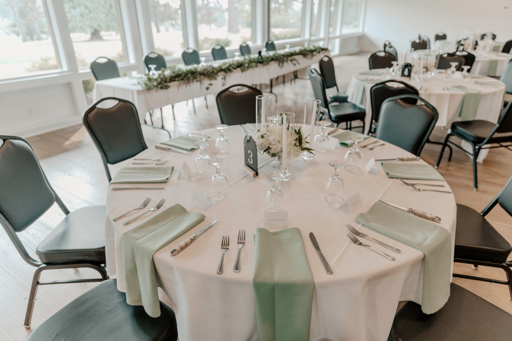 interior ballroom wedding decorations at the corvallis club in oregon